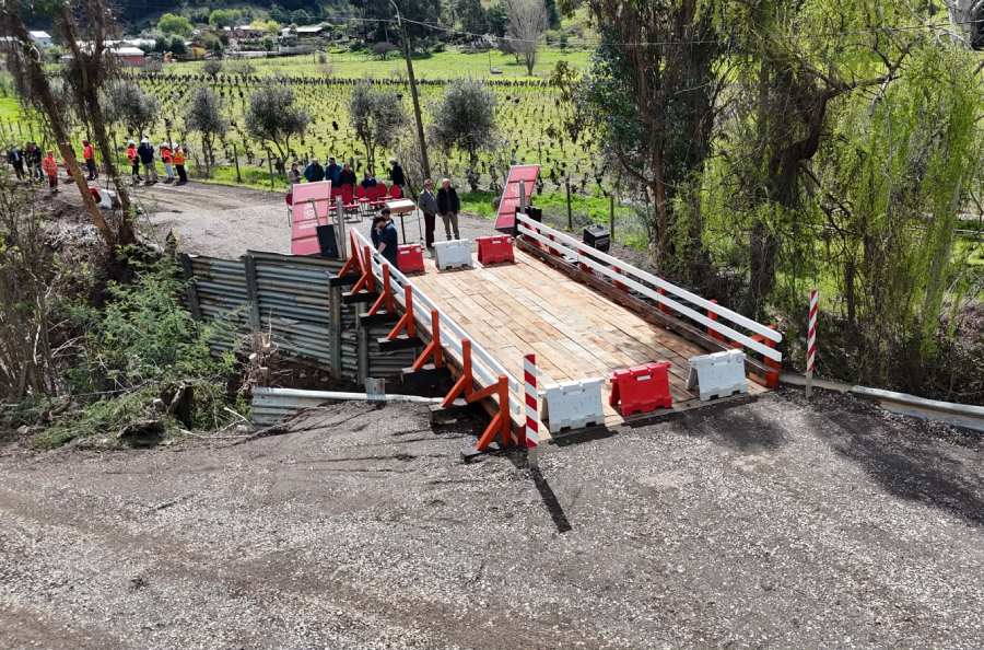 Renovado puente Ovejería recupera conectividad para vehículos pesados
