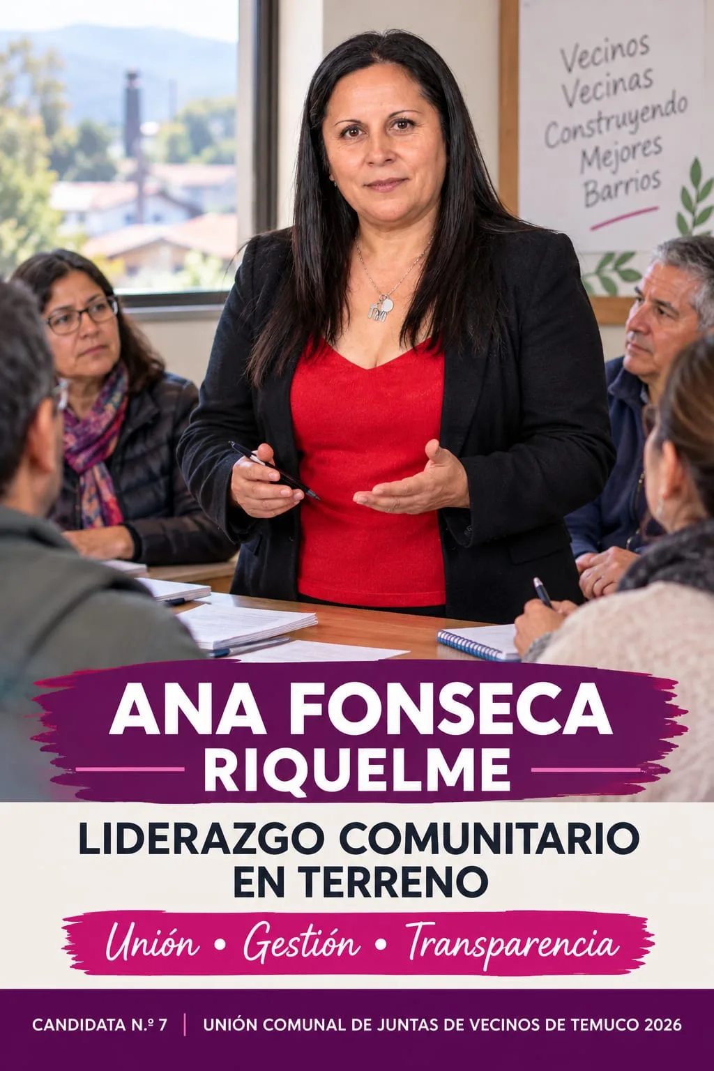 Ana Fonseca, candidata a la Unión Comunal de Temuco