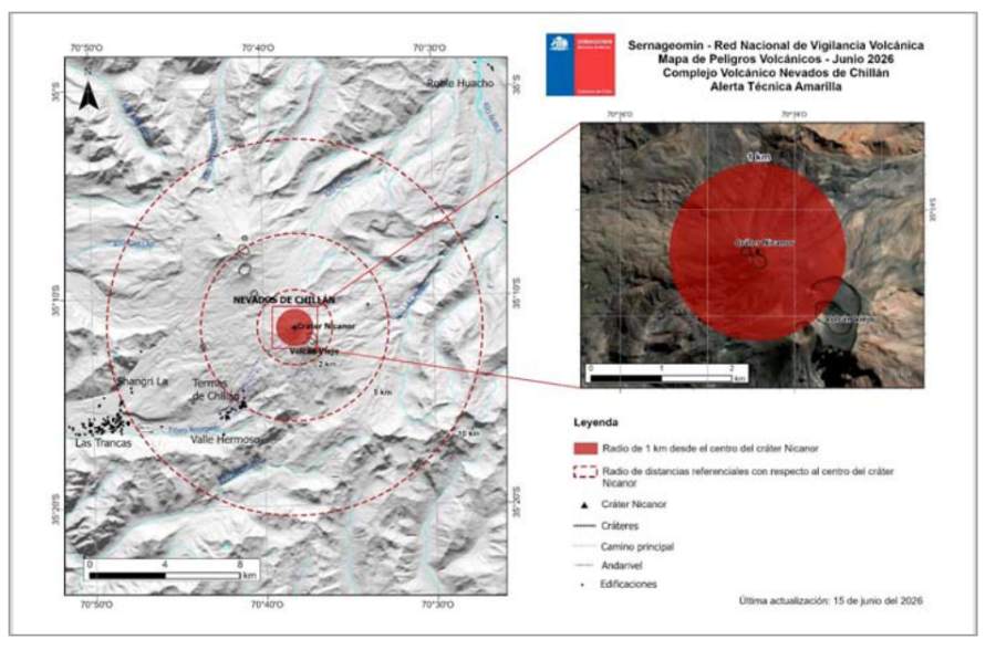 Volcán Nevados de Chillán registra dos sismos asociados a movimiento…