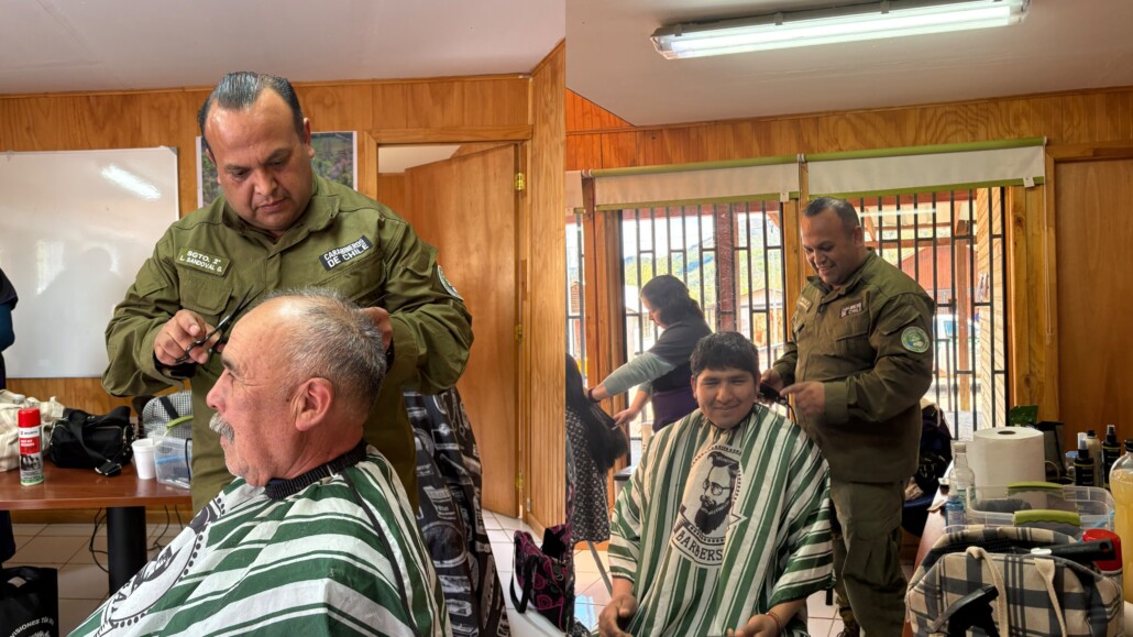 Carabineros y profesionales realizaron cortes de cabello gratuitos…